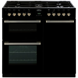 Belling DB4 Deluxe 90DFT MF Dual Fuel Range Cooker, Black